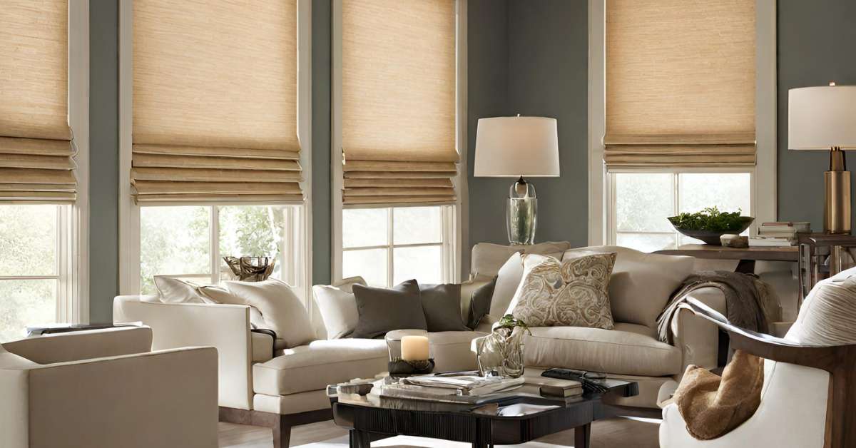 roman shades for living room